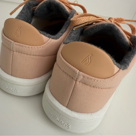 Allbirds Womens Peach Orange Lace Up Sneakers Wool Lined Casual Shoes Size 7 - Picture 4 of 6